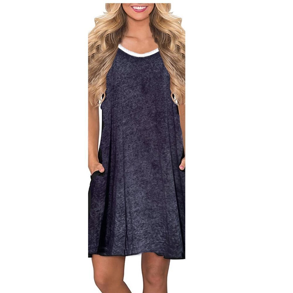 Socialite Baseball tee Swing Dress with Pockets! Size Medium